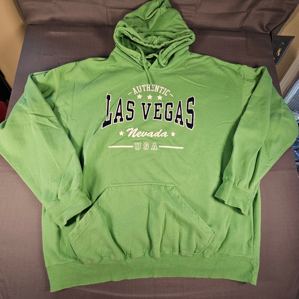 Point Sportswear Las Vegas Nevada USA Graphic Hoodie Green Mens‎ XL Authentic